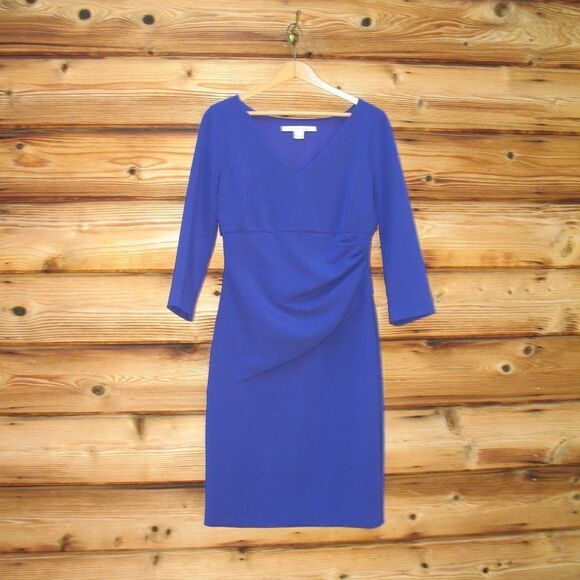 Diane Von Furstenberg DVF 3/4 Sleeve Sheath Dress - Picture 4 of 11